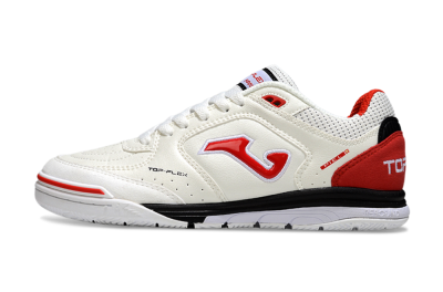 Men's Joma Top Flex IC Football Shoes - White/Vibrant Red/Black