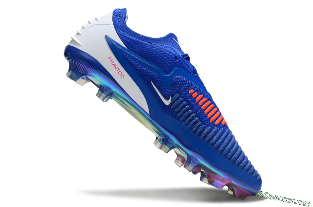 Unisex Nike Phantom 6 Low Elite FG Football Boots - Blue/Electric Blue/Neon Pink 4
