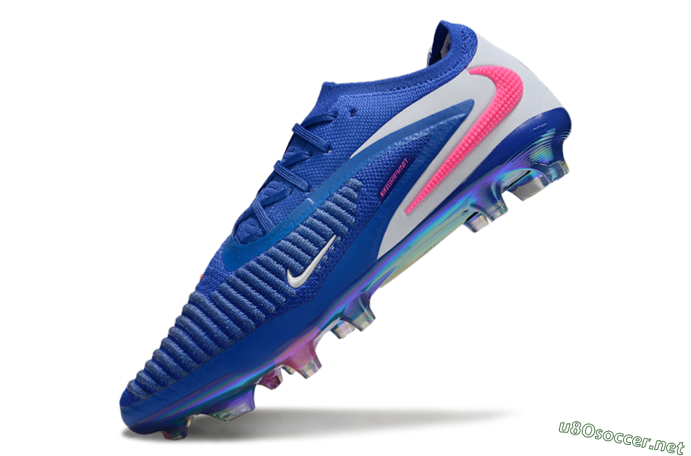 Unisex Nike Phantom 6 Low Elite FG Football Boots - Blue/Electric Blue/Neon Pink 5
