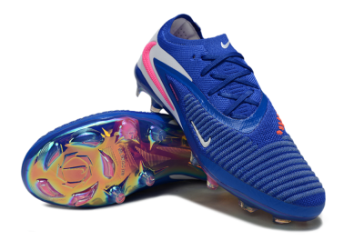 Unisex Nike Phantom 6 Low Elite FG Football Boots - Blue/Electric Blue/Neon Pink
