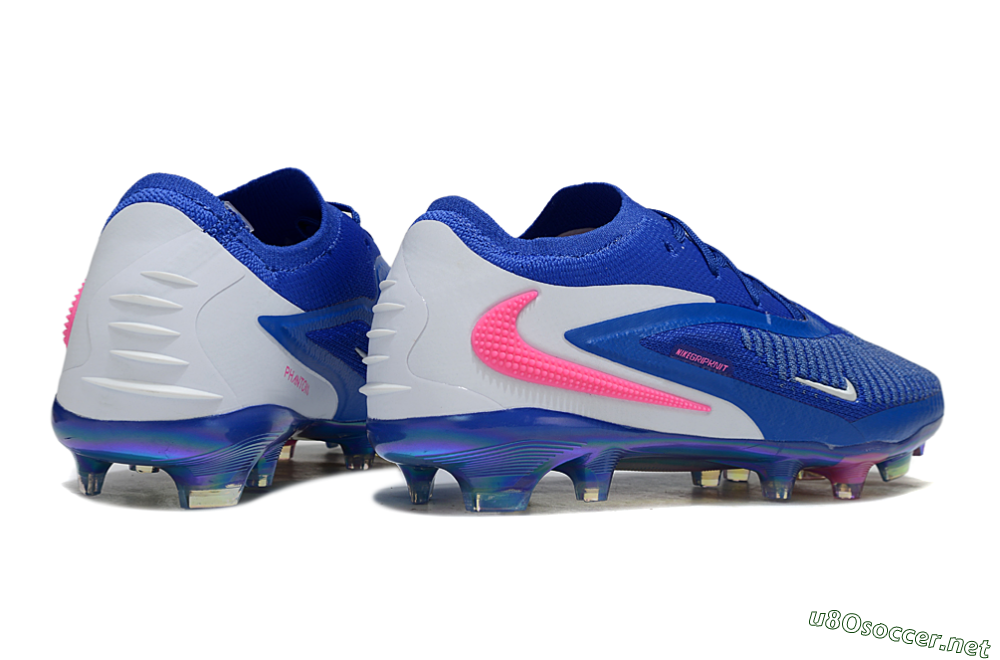 Unisex Nike Phantom 6 Low Elite FG Football Boots - Blue/Electric Blue/Neon Pink 6