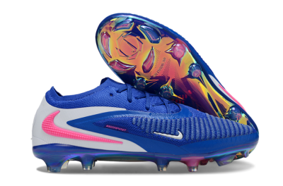 Unisex Nike Phantom 6 Low Elite FG Football Boots - Blue/Electric Blue/Neon Pink