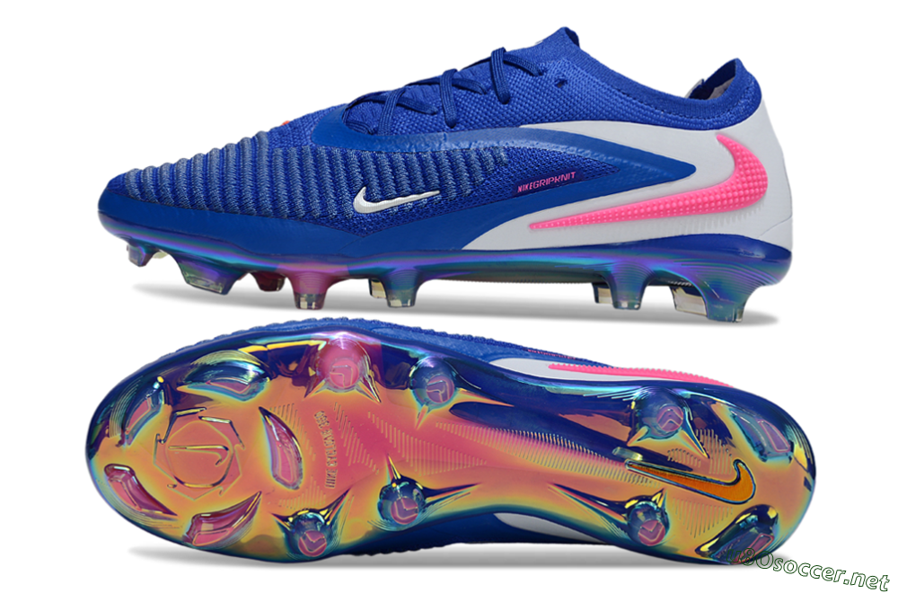 Unisex Nike Phantom 6 Low Elite FG Football Boots - Blue/Electric Blue/Neon Pink 1