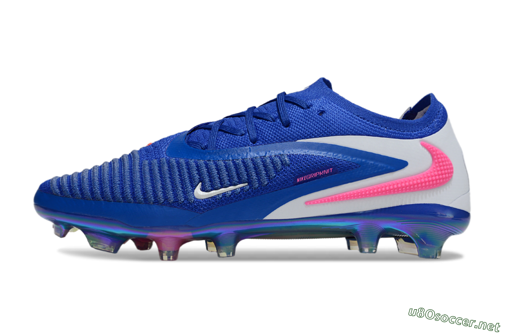 Unisex Nike Phantom 6 Low Elite FG Football Boots - Blue/Electric Blue/Neon Pink 0