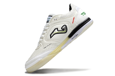Men's Joma Top Flex IC Football Shoes - White/Black/Green