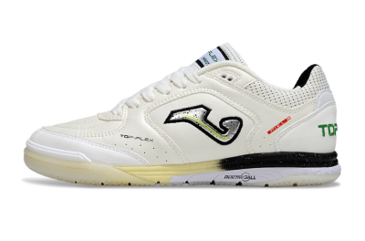Men's Joma Top Flex IC Football Shoes - White/Black/Green