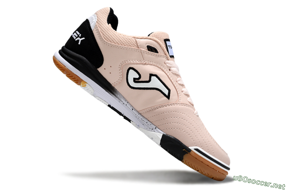 Men's Joma Top Flex IC Football Shoes - Pink/Peach Mist/Classic Black 4