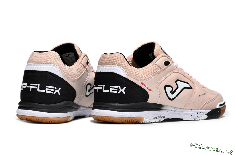 Men's Joma Top Flex IC Football Shoes - Pink/Peach Mist/Classic Black 6