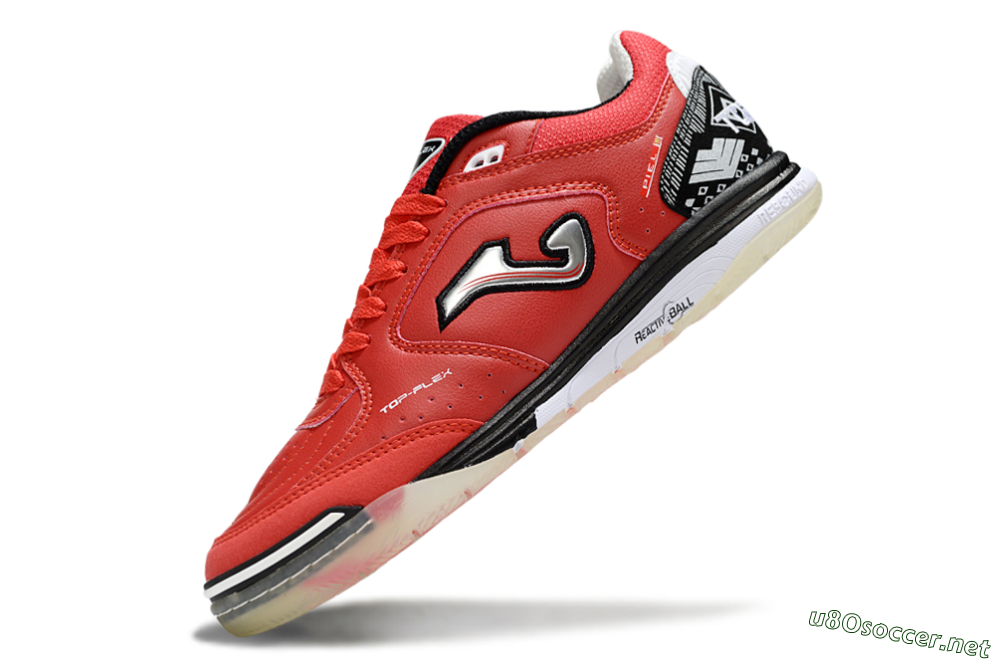 Men's Joma Top Flex IC Football Shoes - Red/Crimson Blaze/Black Knight 5