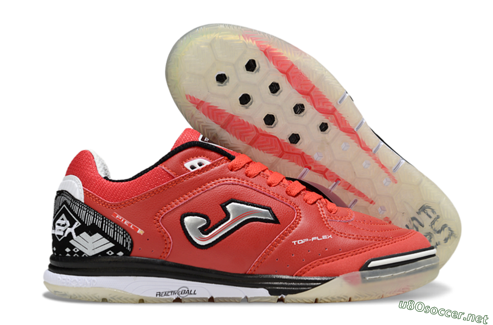 Men's Joma Top Flex IC Football Shoes - Red/Crimson Blaze/Black Knight 2