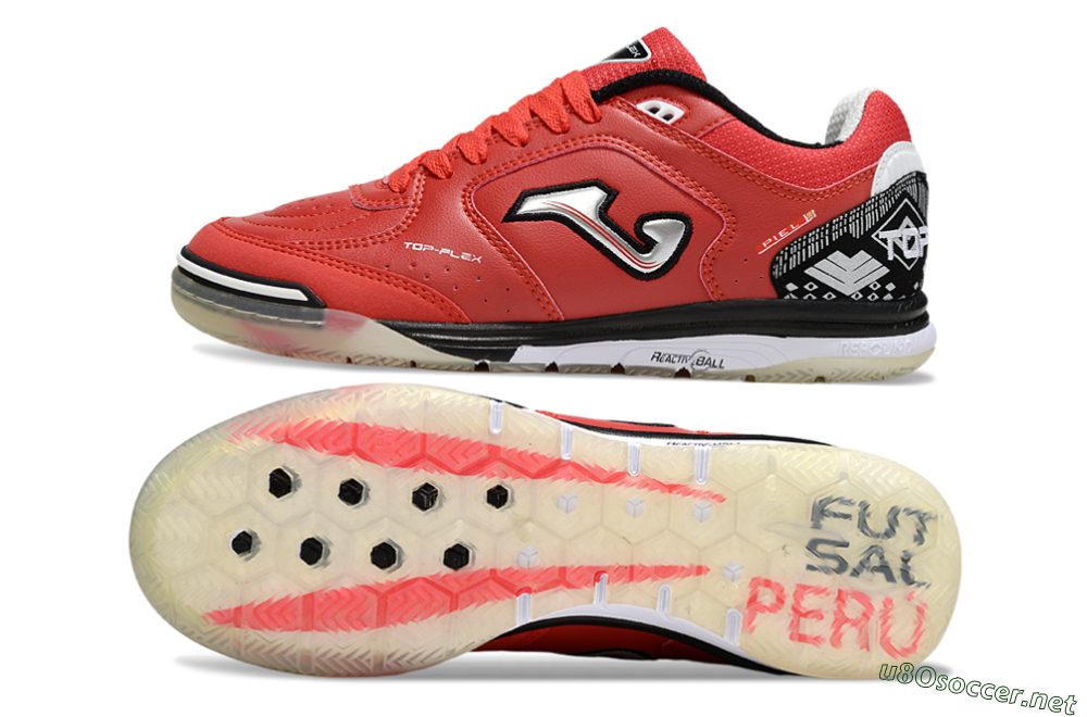 Men's Joma Top Flex IC Football Shoes - Red/Crimson Blaze/Black Knight 1