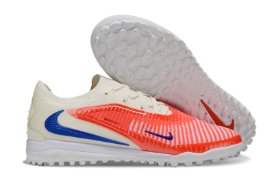 Unisex Nike Phantom 6 Low Elite TF Football Shoes - Red/Sunset Orange/Cool Blue