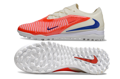 Unisex Nike Phantom 6 Low Elite TF Football Shoes - Red/Sunset Orange/Cool Blue