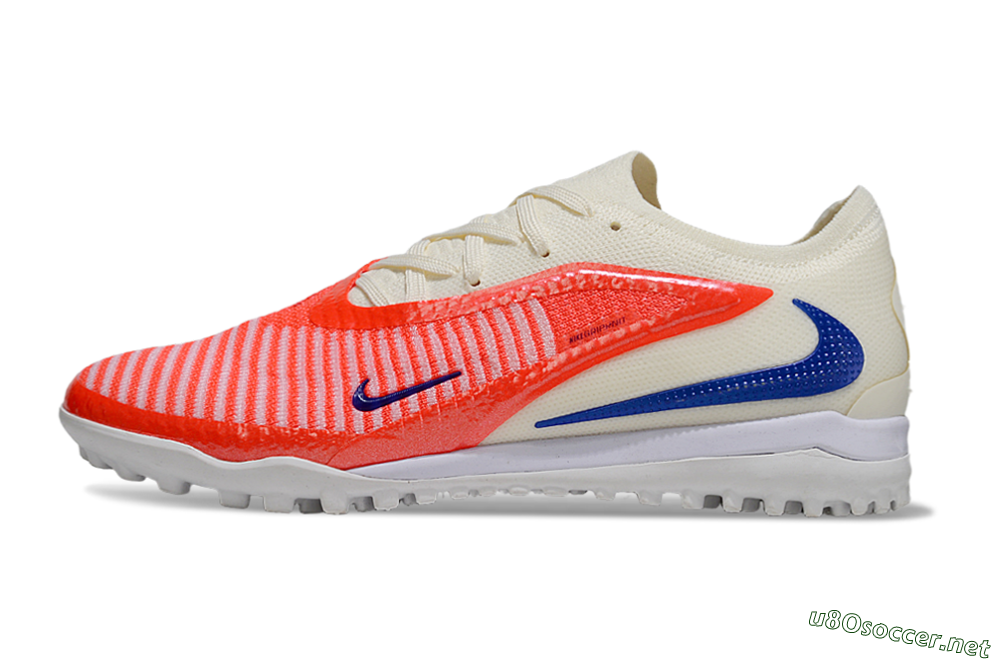 Unisex Nike Phantom 6 Low Elite TF Football Shoes - Red/Sunset Orange/Cool Blue 0