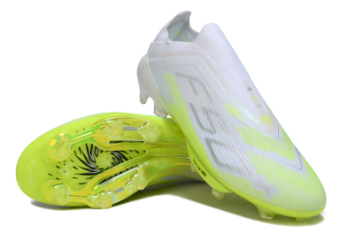 Men's Adidas F50 Lightstrike Pro Laceless FG Football Boots - Yellow/Neon Lime/White