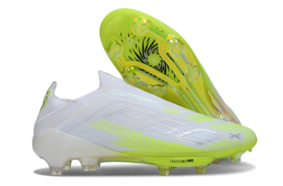 Men's Adidas F50 Lightstrike Pro Laceless FG Football Boots - Yellow/Neon Lime/White