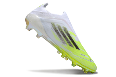 Men's Adidas F50 Pro Laceless FG Football Boots - Yellow/Lime Burst/Iridescent White