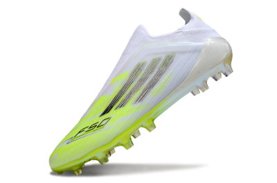 Men's Adidas F50 Pro Laceless FG Football Boots - Yellow/Lime Burst/Iridescent White