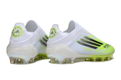 Men's Adidas F50 Pro Laceless FG Football Boots - Yellow/Lime Burst/Iridescent White