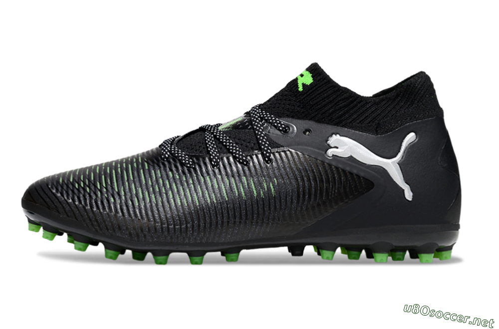 Men's Puma Future 8 Ultimate MG Football Boots - Black/Neon Green/Electric Green 0