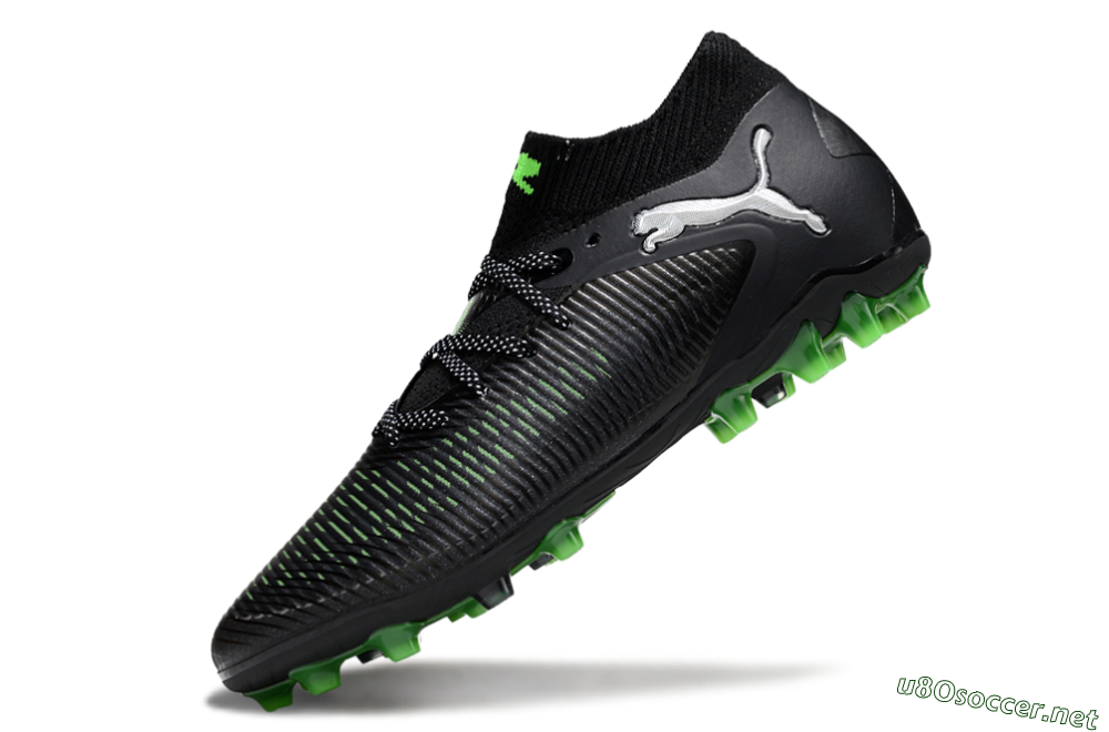 Men's Puma Future 8 Ultimate MG Football Boots - Black/Neon Green/Anthracite 5
