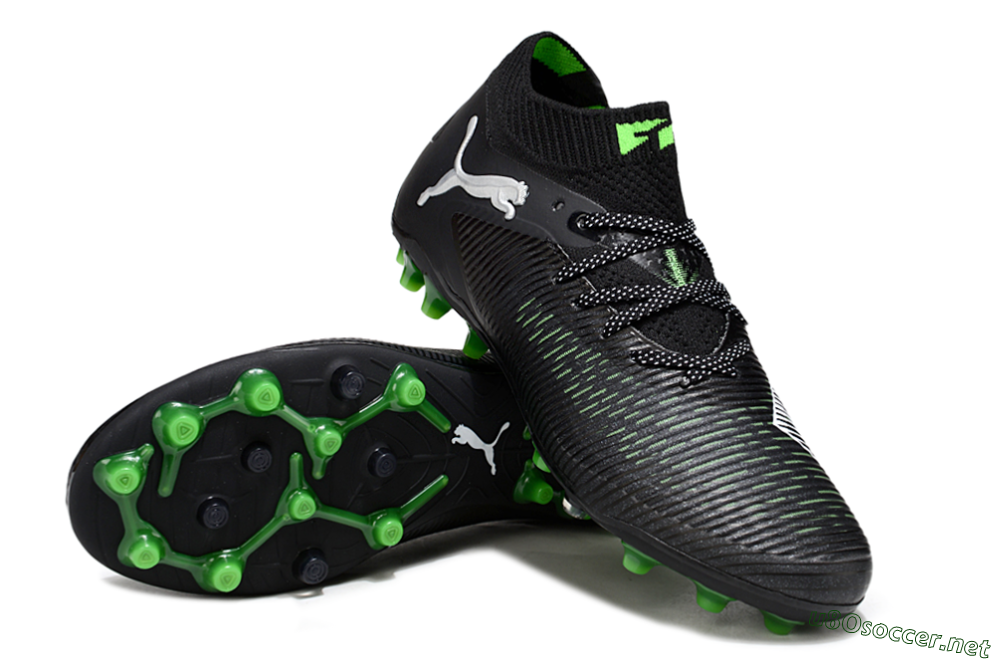 Men's Puma Future 8 Ultimate MG Football Boots - Black/Neon Green/Anthracite 3