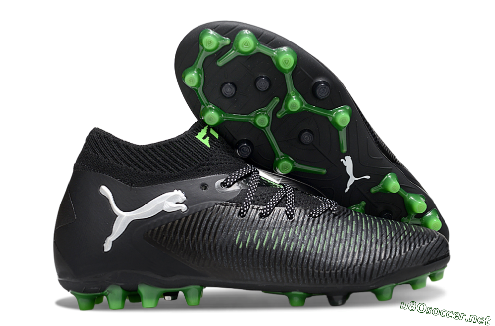Men's Puma Future 8 Ultimate MG Football Boots - Black/Neon Green/Anthracite 2