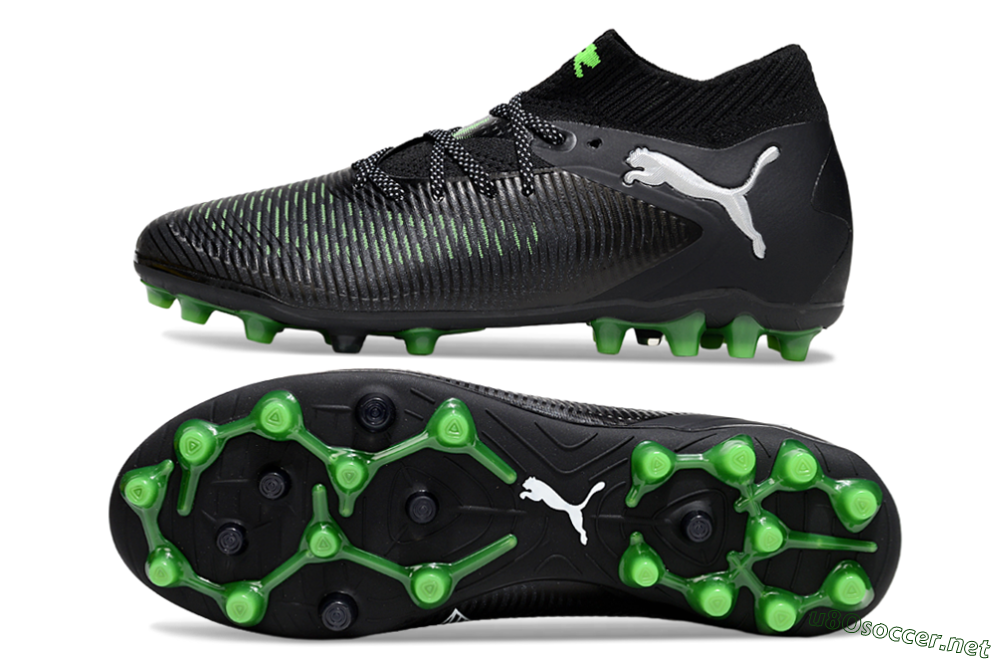 Men's Puma Future 8 Ultimate MG Football Boots - Black/Neon Green/Anthracite 1