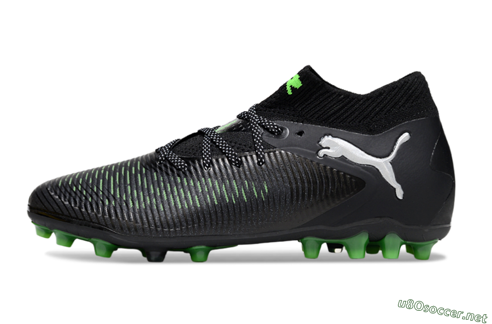 Men's Puma Future 8 Ultimate MG Football Boots - Black/Neon Green/Anthracite 0