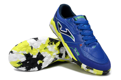 Men's Joma Top Flex IC Football Shoes - Blue/Vibrant Yellow/Electric Green