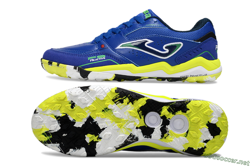 Men's Joma Top Flex IC Football Shoes - Blue/Vibrant Yellow/Electric Green 1