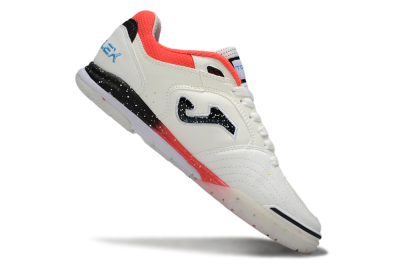 Men's Joma Top Flex IC Football Shoes - White/Vibrant Red/Black