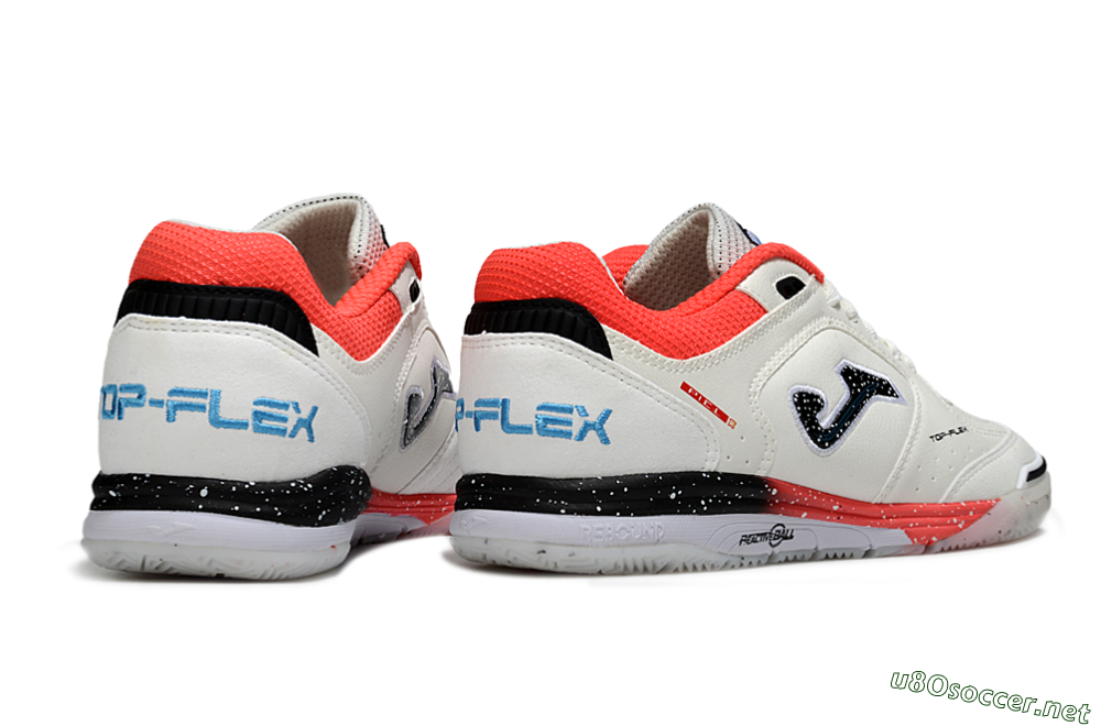 Men's Joma Top Flex IC Football Shoes - White/Vibrant Red/Black 6