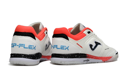 Men's Joma Top Flex IC Football Shoes - White/Vibrant Red/Black