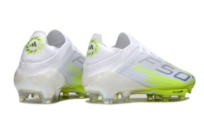 Men's Adidas F50 Lightstrike Pro FG Football Boots - White/Lime Burst/Pure White
