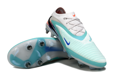 Unisex Nike Phantom 6 Low Elite SG Football Boots - White/Aqua Breeze/Pink Peach
