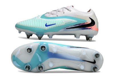 Unisex Nike Phantom 6 Low Elite SG Football Boots - White/Aqua Breeze/Pink Peach