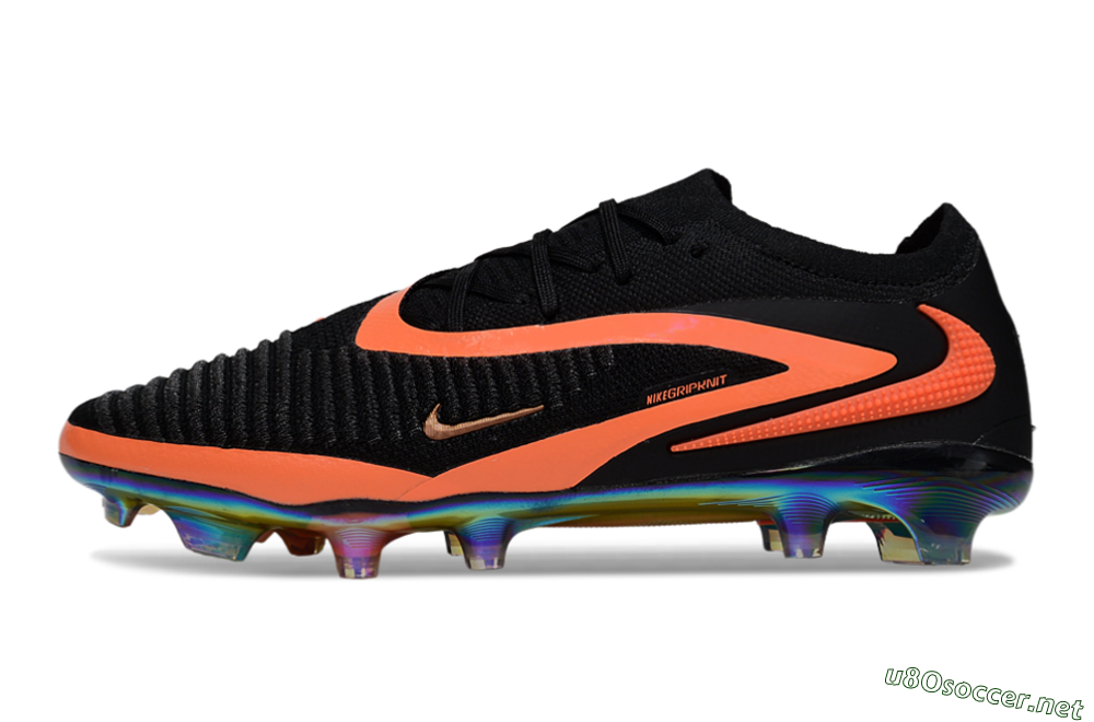Unisex Nike Phantom 6 Low Elite FG Football Boots - Black/Vibrant Orange/Rainbow Hues 0