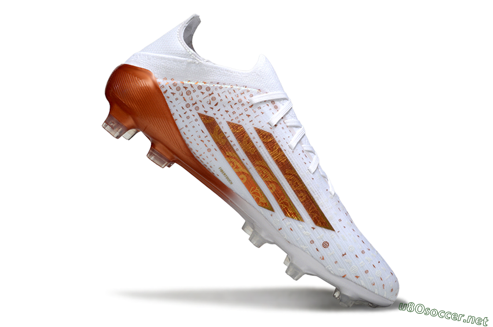 Men's Adidas F50 Pro FG Football Boots - White/Metallic Copper/Solar Red 4