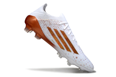 Men's Adidas F50 Pro FG Football Boots - White/Metallic Copper/Solar Red