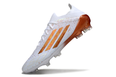Men's Adidas F50 Pro FG Football Boots - White/Metallic Copper/Solar Red