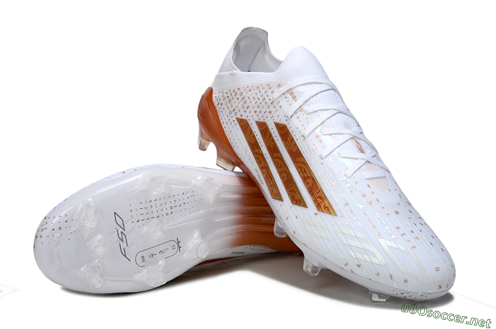 Men's Adidas F50 Pro FG Football Boots - White/Metallic Copper/Solar Red 3