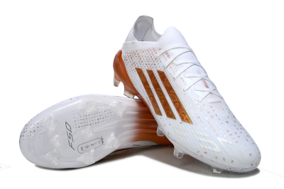 Men's Adidas F50 Pro FG Football Boots - White/Metallic Copper/Solar Red
