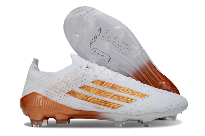 Men's Adidas F50 Pro FG Football Boots - White/Metallic Copper/Solar Red