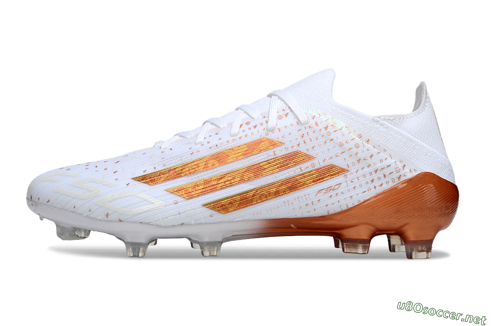 Men's Adidas F50 Pro FG Football Boots - White/Metallic Copper/Solar Red 0