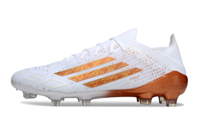 Men's Adidas F50 Pro FG Football Boots - White/Metallic Copper/Solar Red