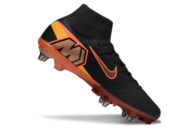 Men's Nike Air Zoom Mercurial Superfly 10 Elite SG Football Boots - Black/Burnt Orange/Shiny Red