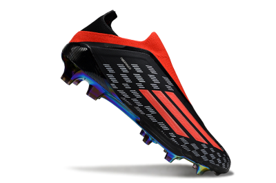 Men's Adidas F50 Lightstrike Pro Laceless FG Football Boots - Black/Fiery Red/Rainbow Hues