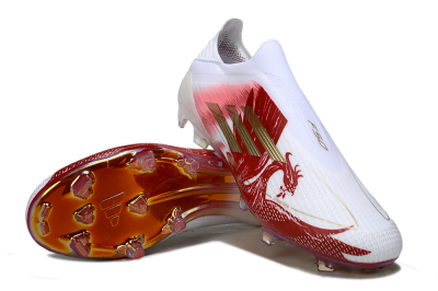 Men's Adidas F50 Pro Laceless FG Football Boots - Red/Crimson Blaze/White Fusion