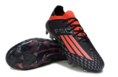 Men's Adidas F50 Pro FG Football Boots - Black/Vibrant Red/Stealth Black